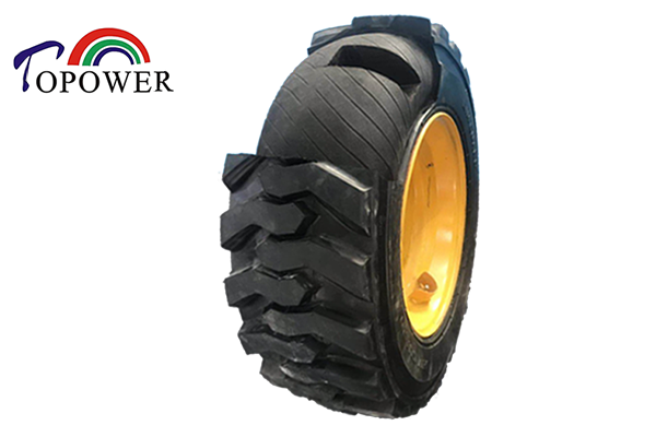 高空作業平臺車車輪10-16.5聚氨酯填充輪胎PU泡沫填充實心輪胎